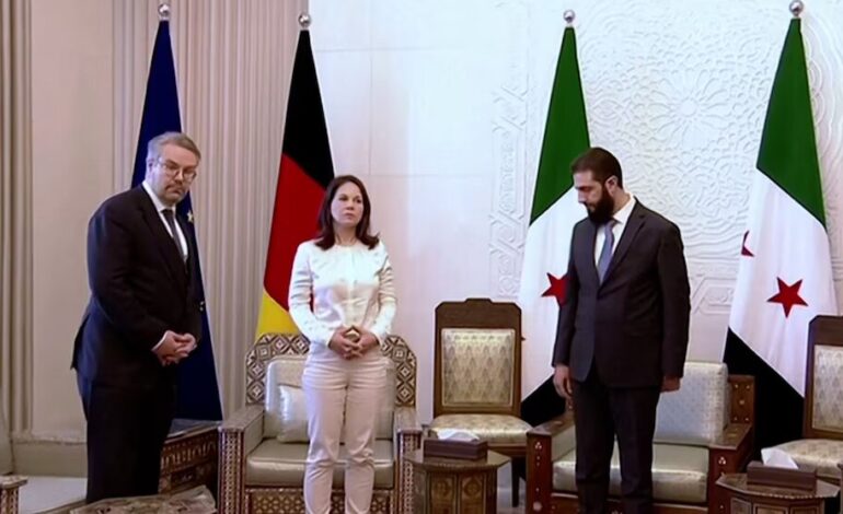 Ministros de Exteriores de Francia y Alemania se reunieron con el líder del nuevo gobierno sirio