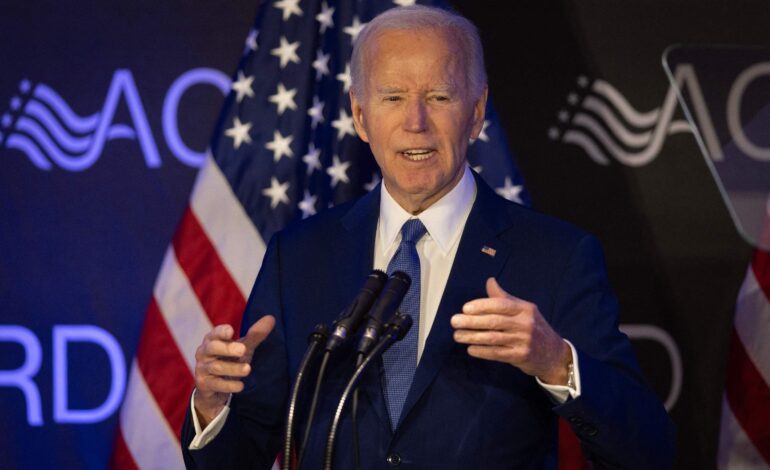 Biden aparece y denuncia «tanto daño y destrucción»