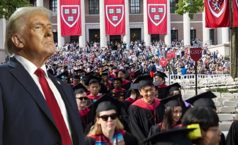 Harvard demanda a Trump por el veto a estudiantes extranjeros.