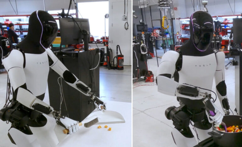 Robot de Tesla ya puede hacer varias tareas de las amas de casa