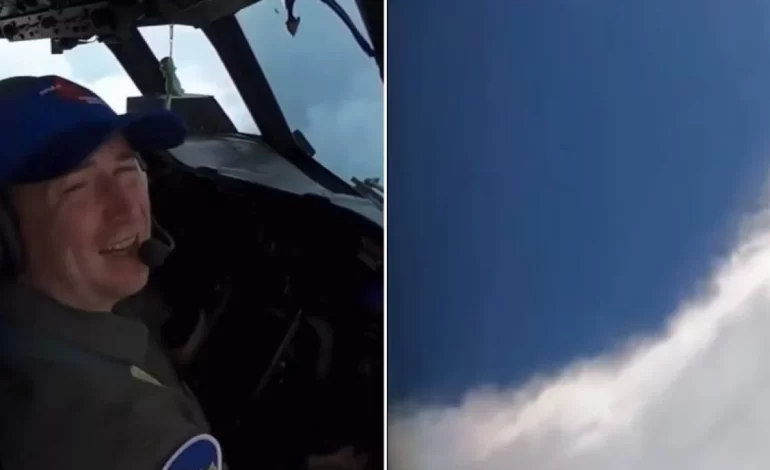 Increíbles imágenes del interior del huracán Erin categoría 5