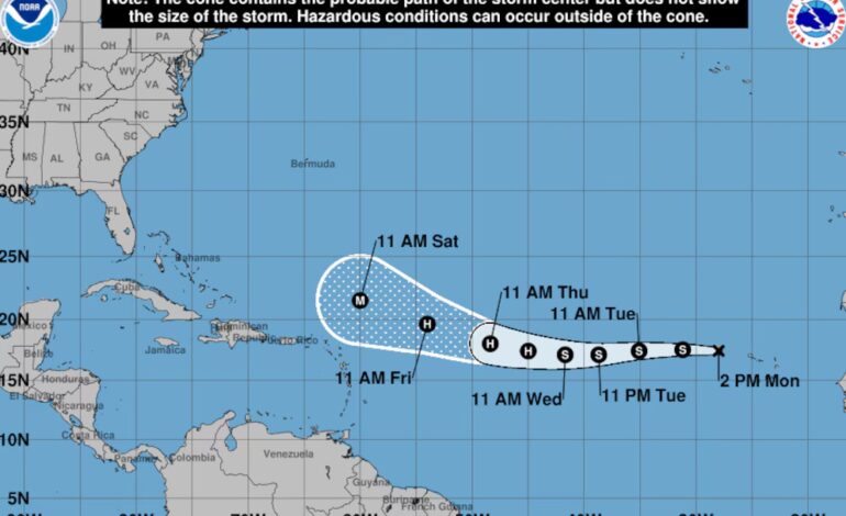 Atlántico en alerta: Erin rompe la calma