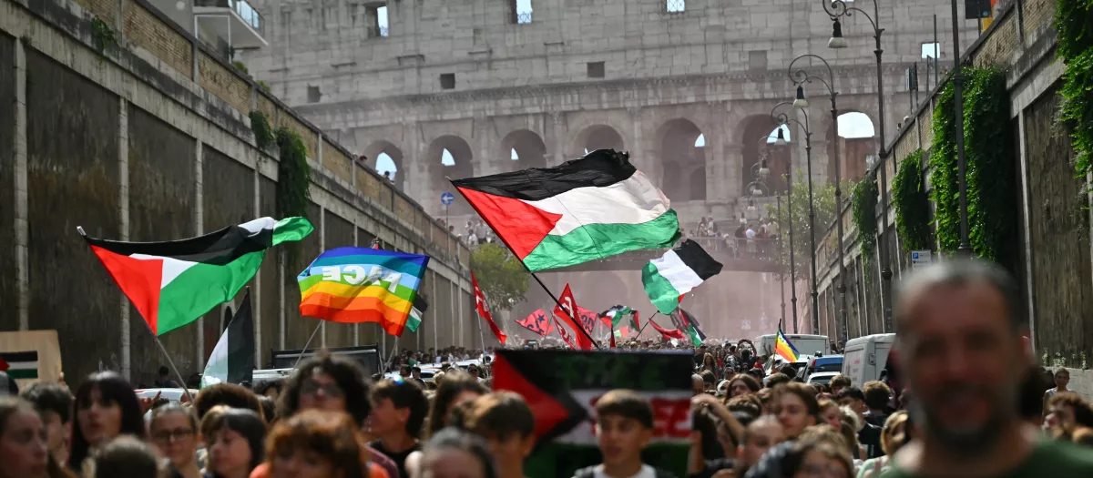 Protestas encendidas en Italia por Palestina