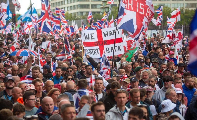 Protesta masiva en Londres por migración