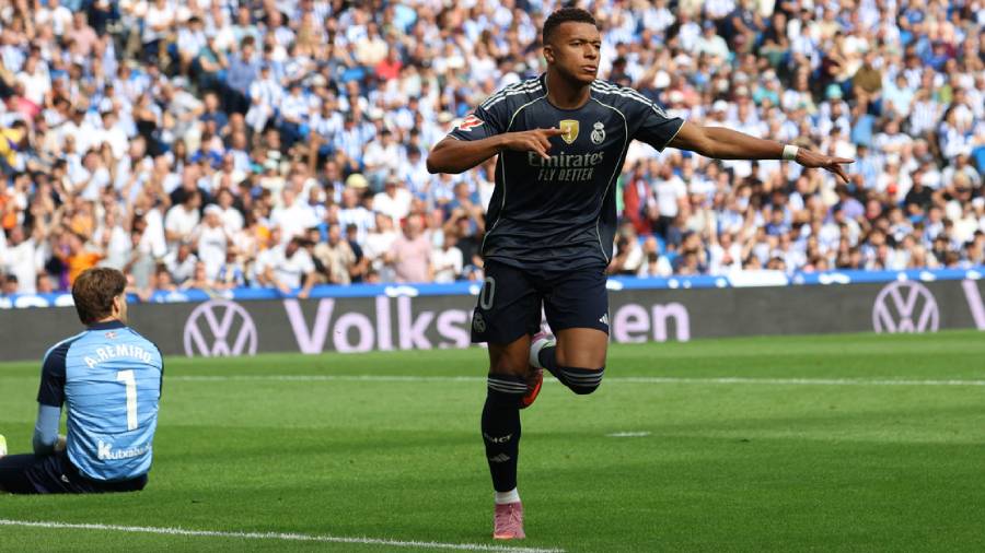 Mbappé se exhibe y salva a un Real Madrid que sufrió ante la Real Sociedad