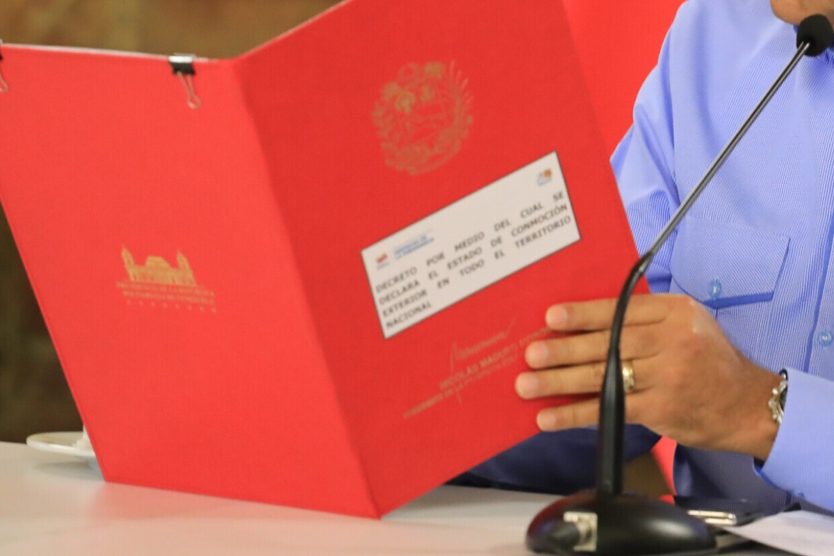 Venezuela decreta estado de conmoción exterior