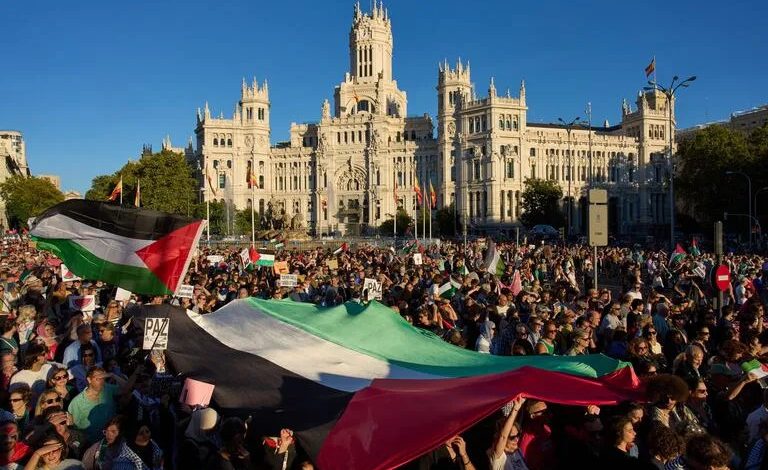 Movilizacion historica por Palestina en Madrid