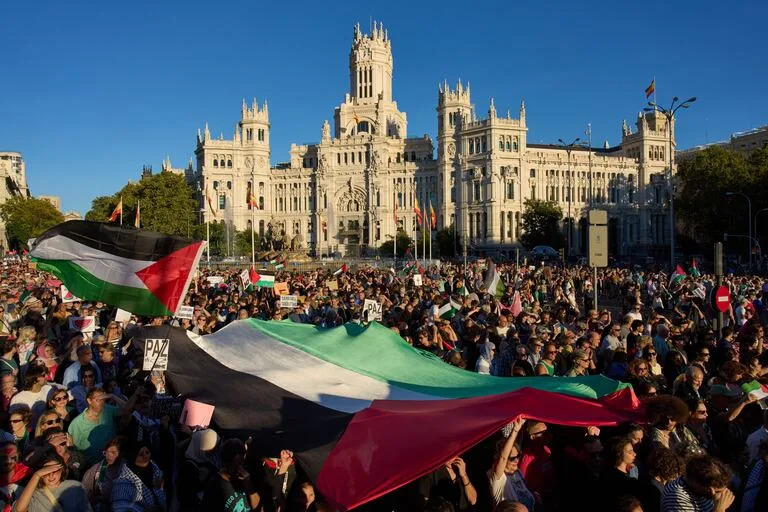 Movilizacion historica por Palestina en Madrid