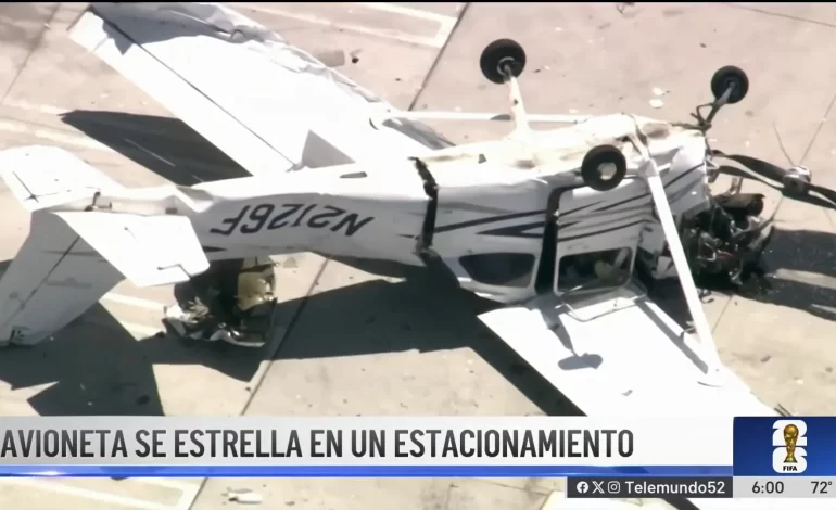Dramático accidente aéreo en Los Ángeles