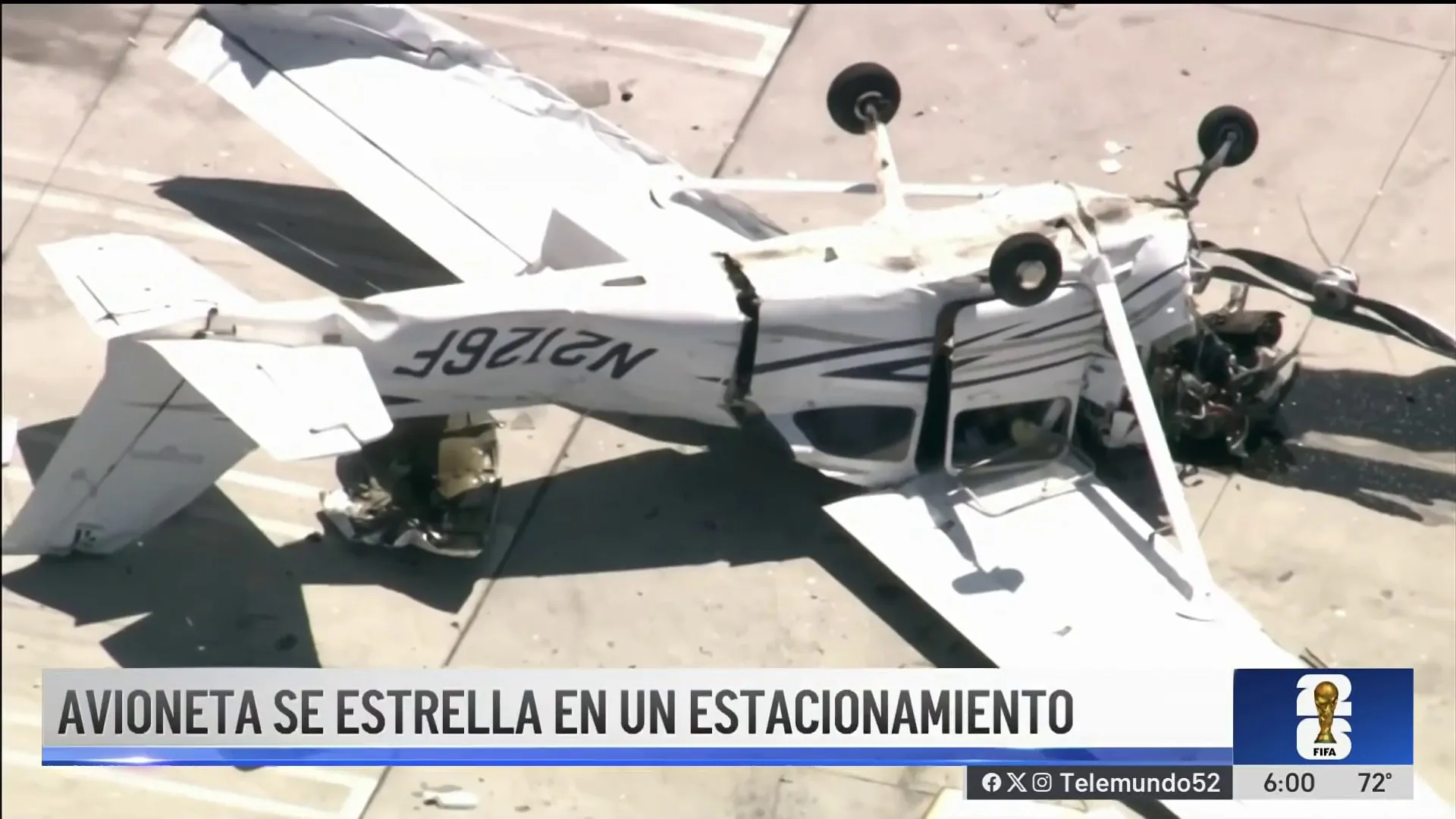 Dramático accidente aéreo en Los Ángeles