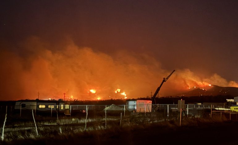 Incendio en Goshen Canyon