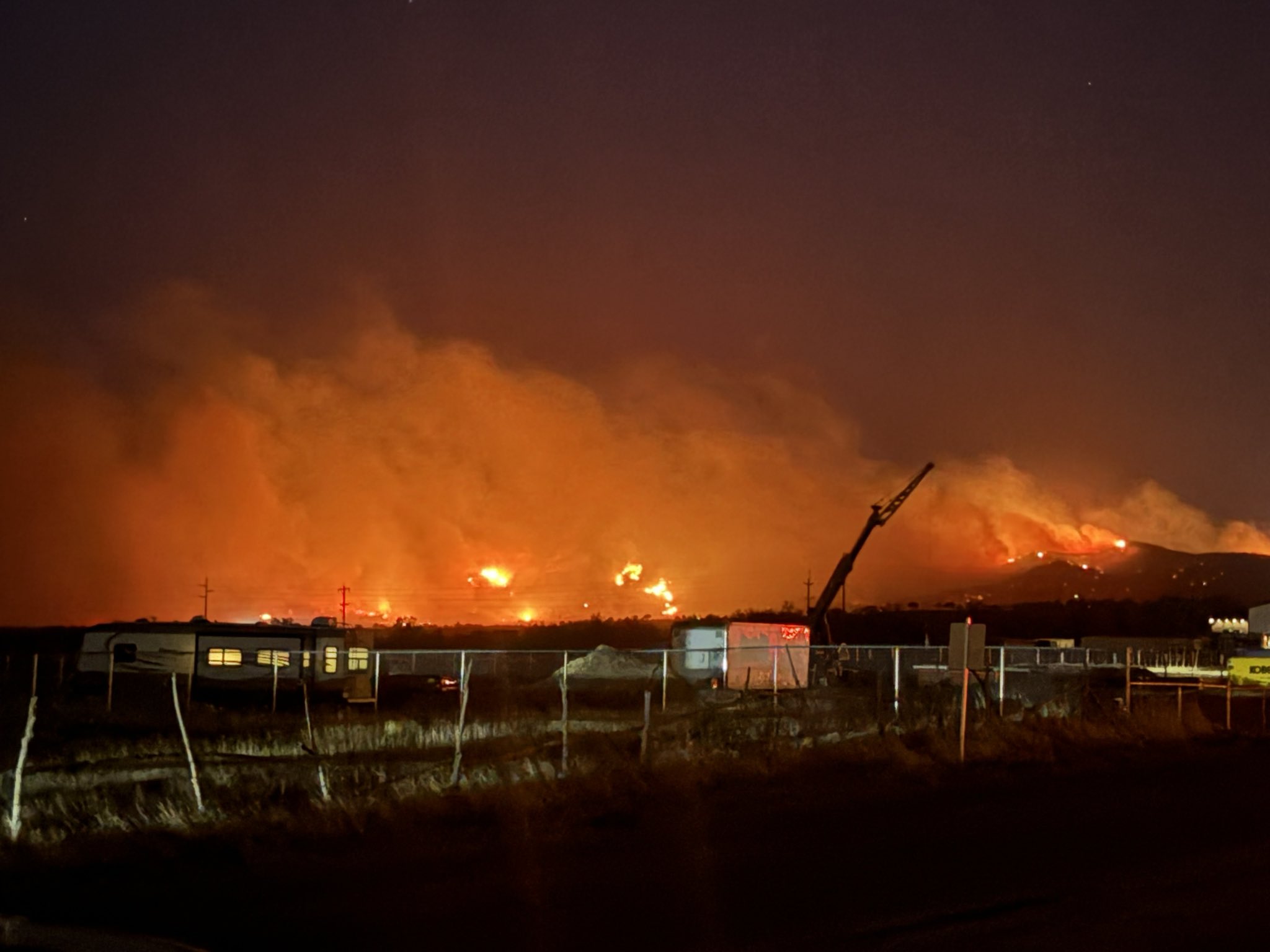 Incendio en Goshen Canyon