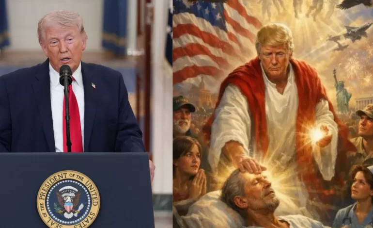 Trump borra su imagen como Jesucristo tras polémica
