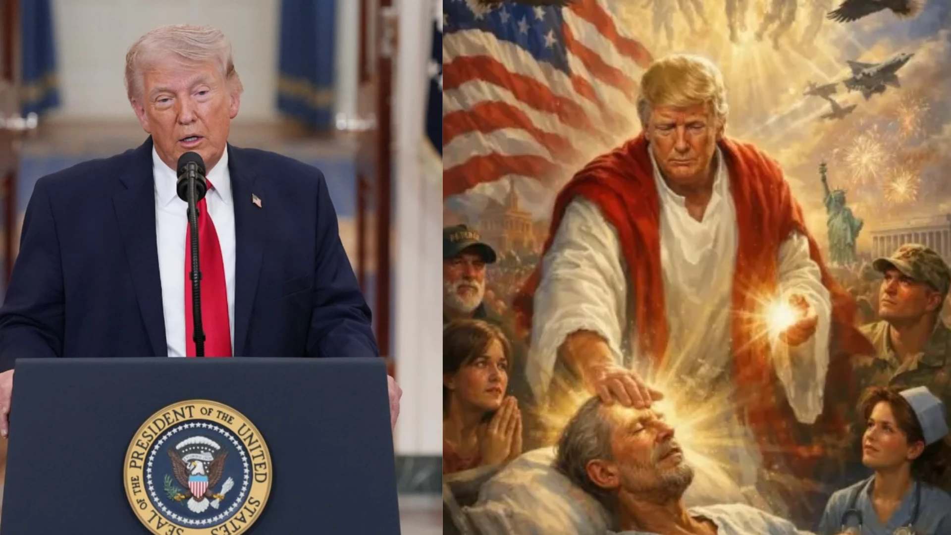 Trump borra su imagen como Jesucristo tras polémica