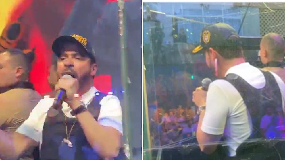 Candidato colombiano sorprende con discurso desde vidrio blindado