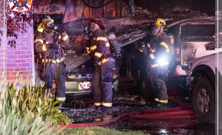 Incendio en garaje arrasa vivienda en Weber