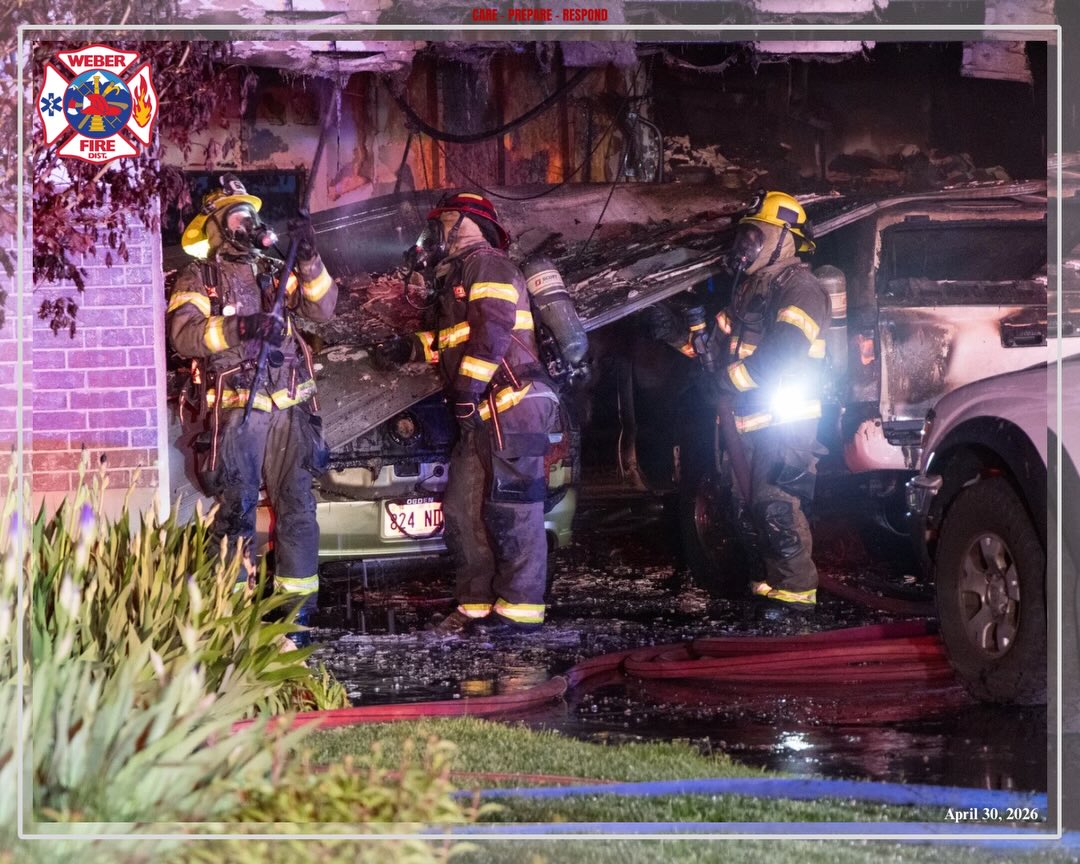 Incendio en garaje arrasa vivienda en Weber