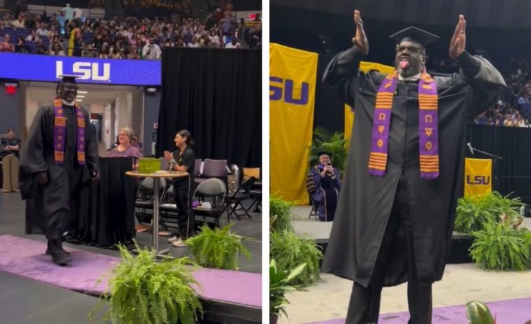 Shaq se gradúa con Maestría en LSU a los 54 años