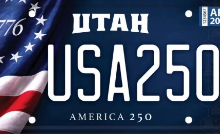 Utah lanza una matrícula histórica para celebrar los 250 años de estados unidos