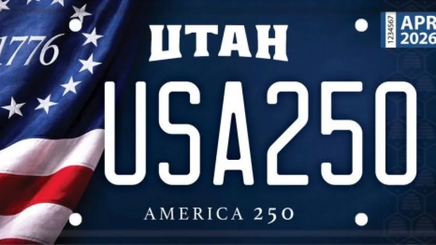 Utah lanza una matrícula histórica para celebrar los 250 años de estados unidos