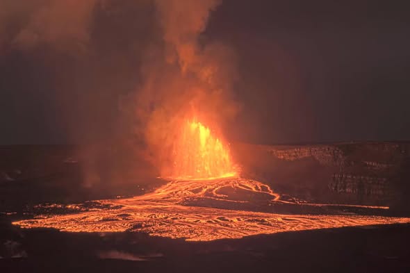 Espectacular erupción sorprende a testigos