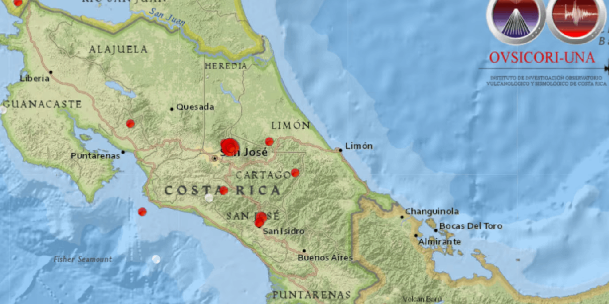 Dos sismos sacuden Costa Rica
