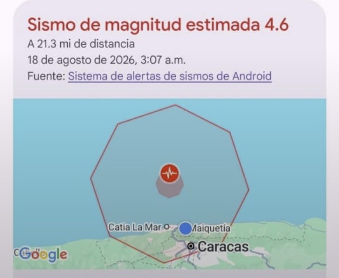 Sismo de 4.0 sacude La Guaira y Caracas