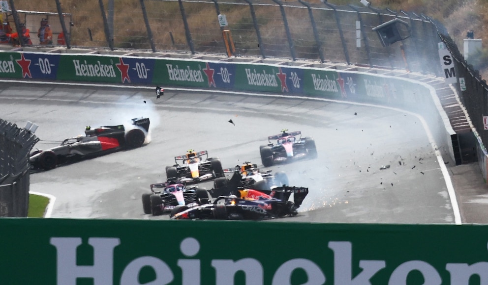 Verstappen protagoniza un fuerte accidente en el GP de Países Bajos