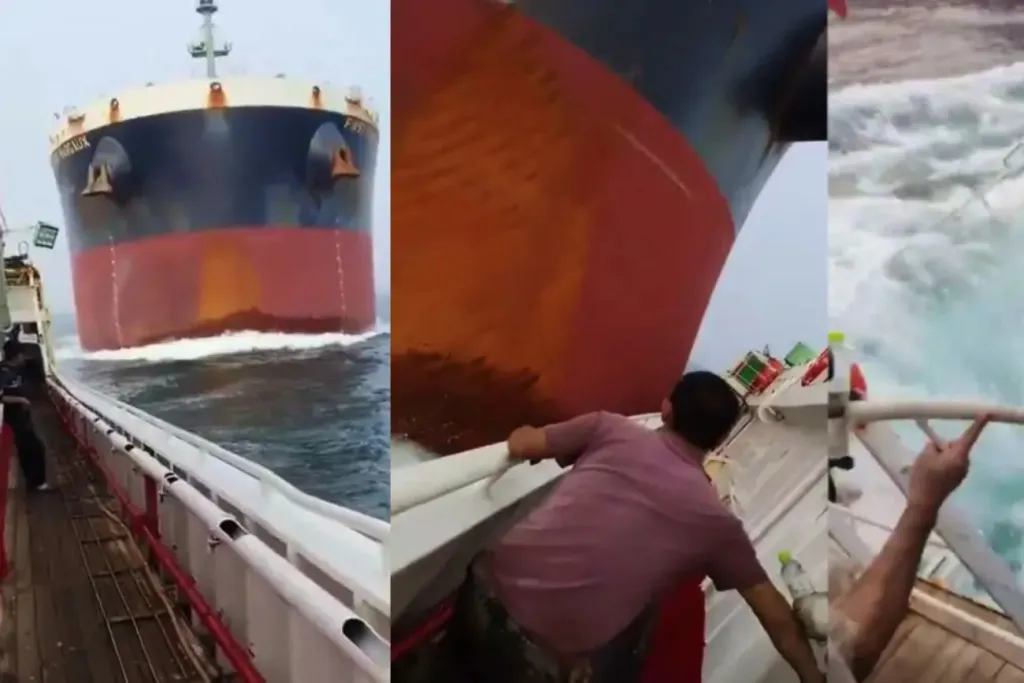 Choque marítimo en el Estrecho de Singapur