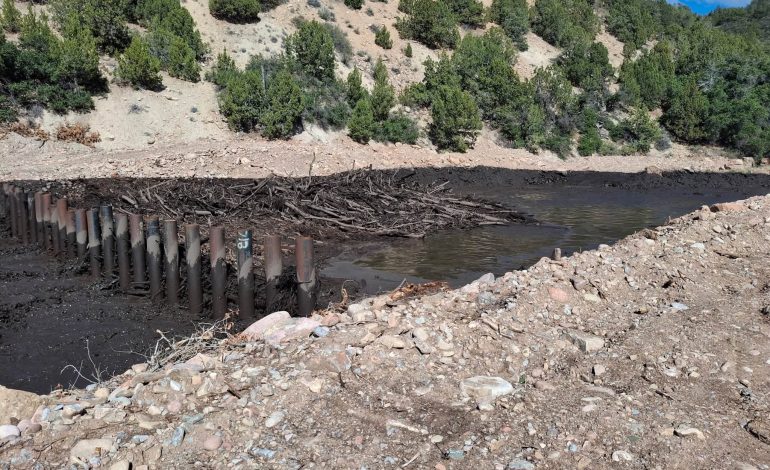 Tormentas arrastran ceniza por Chalk Creek en Fillmore
